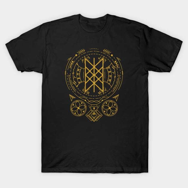 Web of Wyrd | Norse Pagan Symbol T-Shirt by CelestialStudio